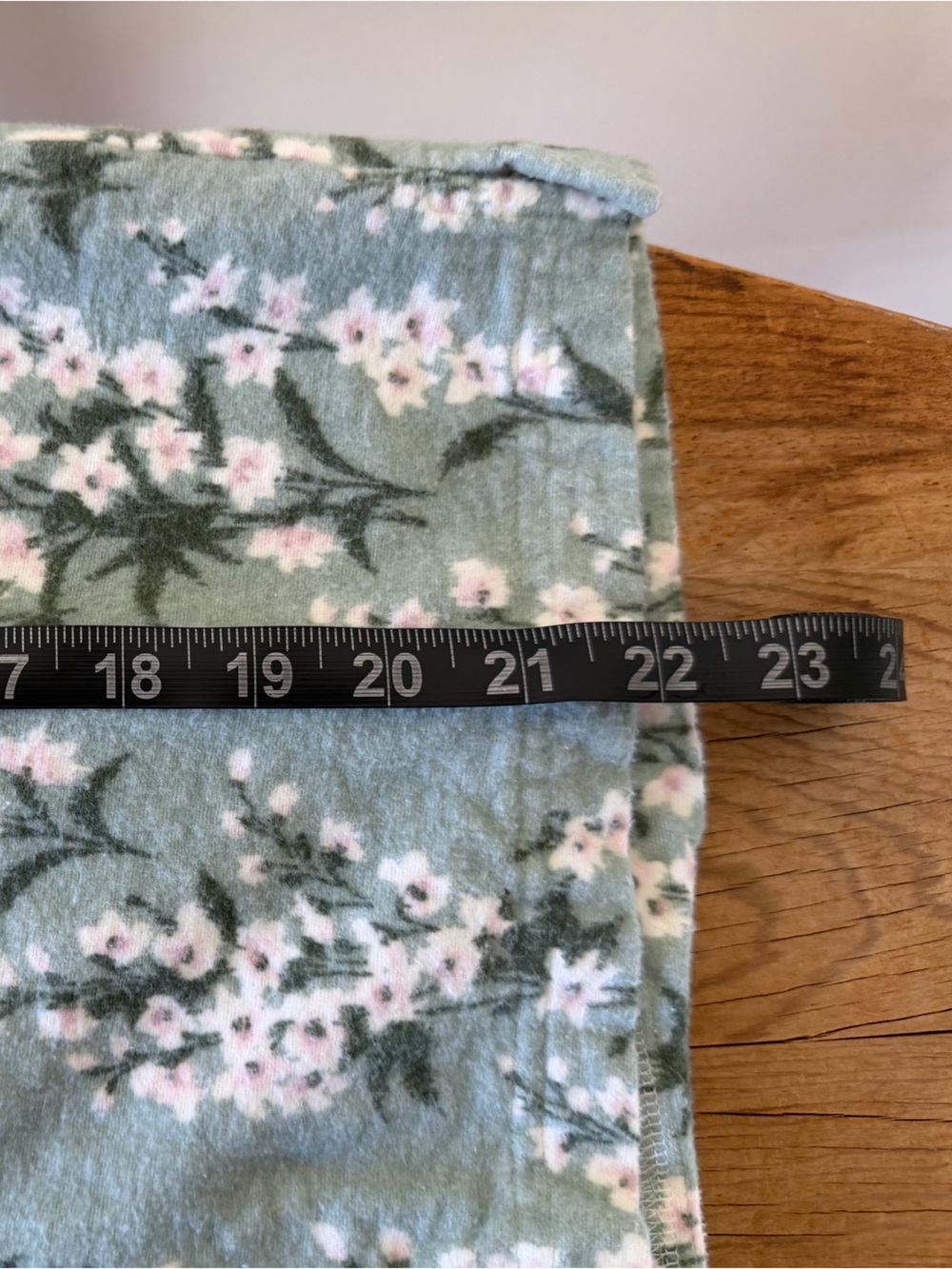 Garnet Hill Flannel Pajama PJ Top Shirt Organic Cotton Green Floral Women’s S - Picture 9 of 10